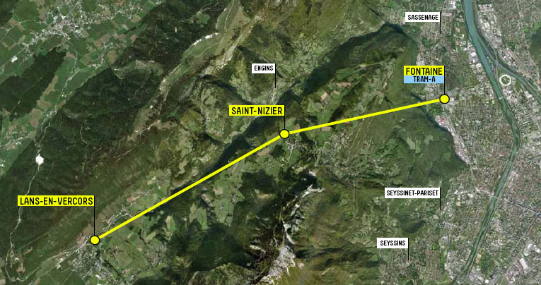 Illustration : Grenoble Alpes Métropole et Google Maps.