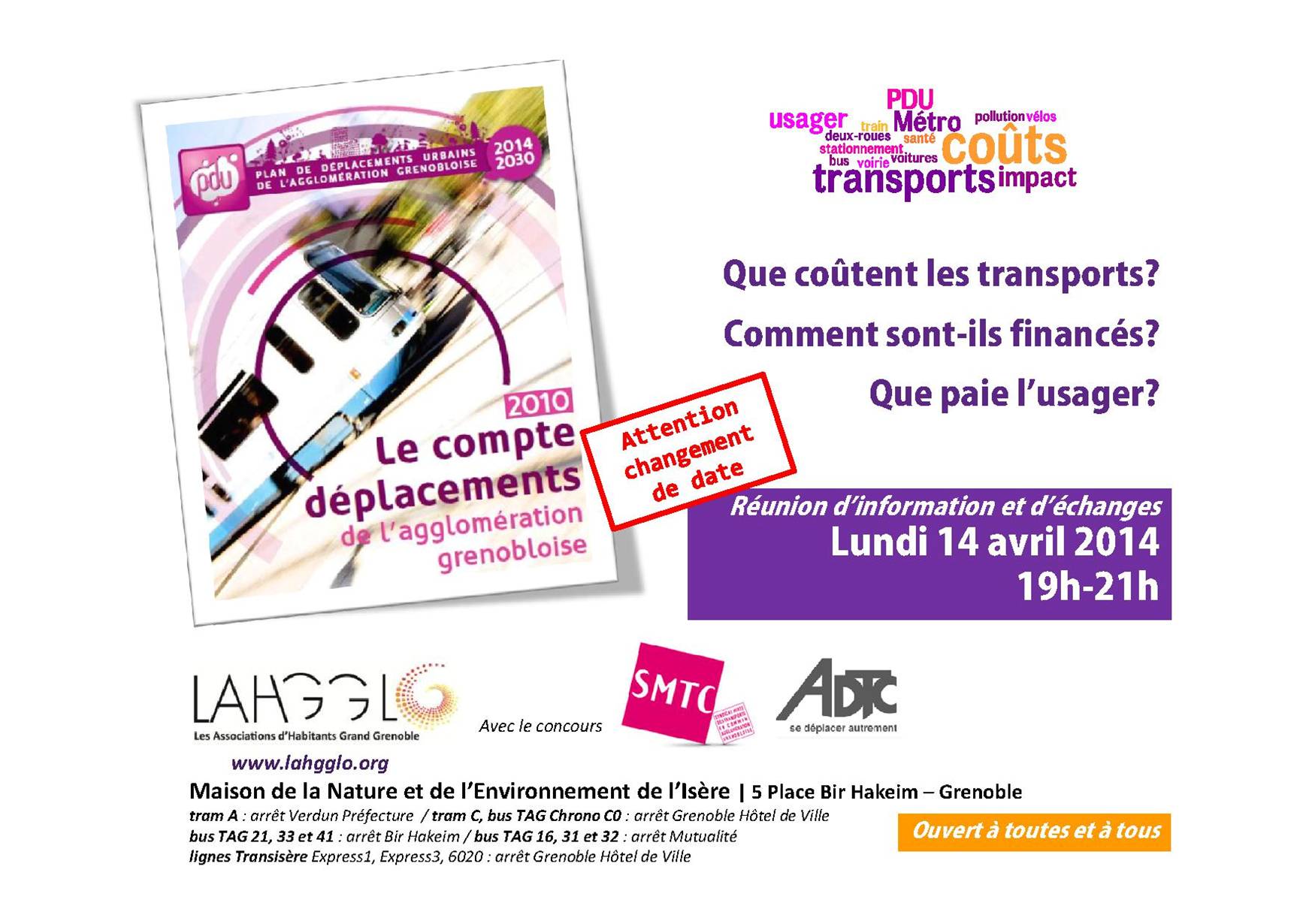 Réunion compte déplacements 14 avril 2014