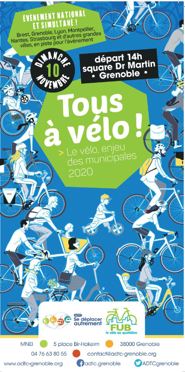 Véloparade “Tous à Vélo : le vélo, enjeu des municipales 2020”