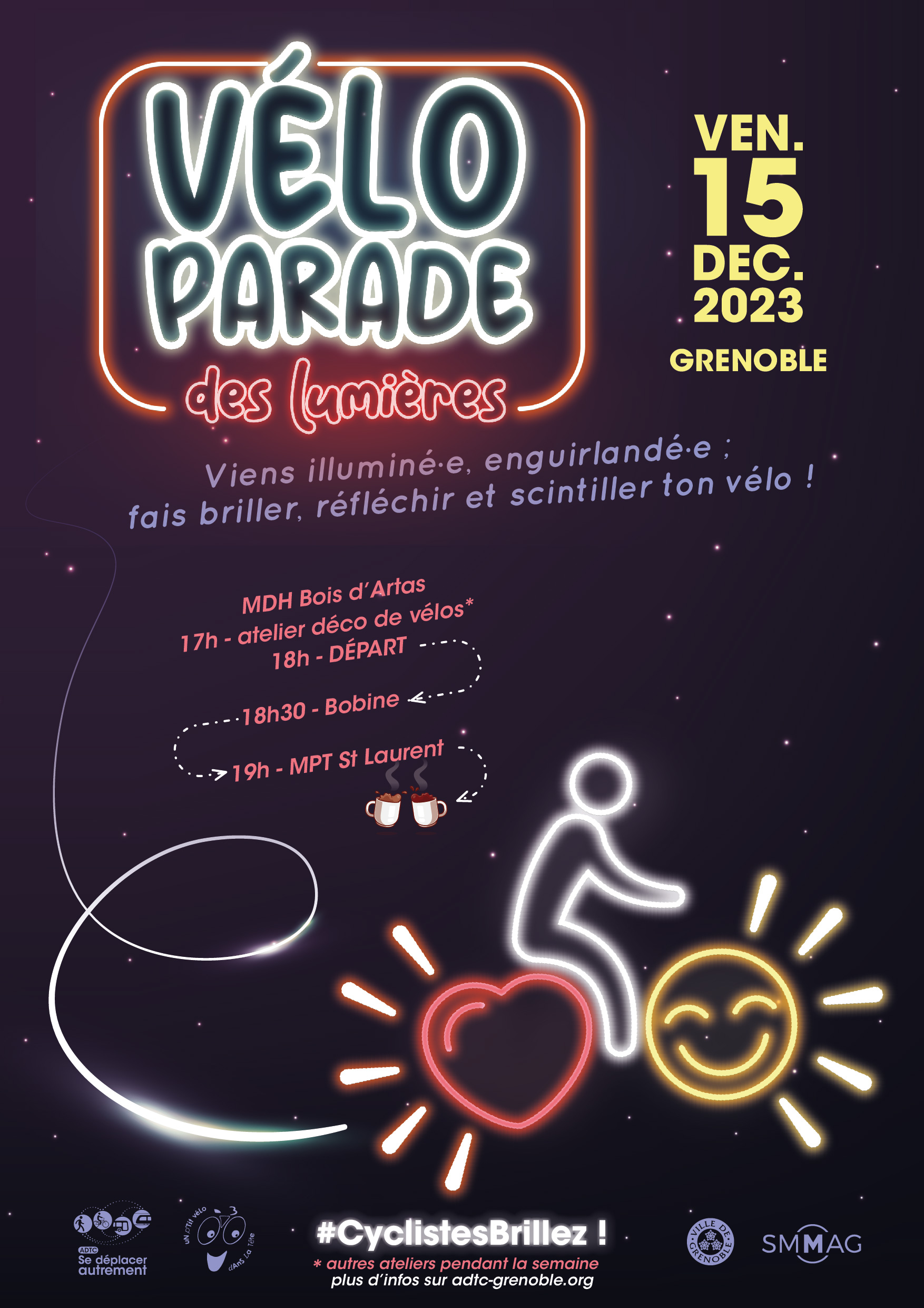 Véloparade des Lumières le 15/12/2023