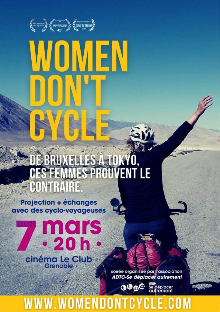 Affiche de la projection du film Women don't Cycle au cinéma le Club le 7 mars 2024 à 20h