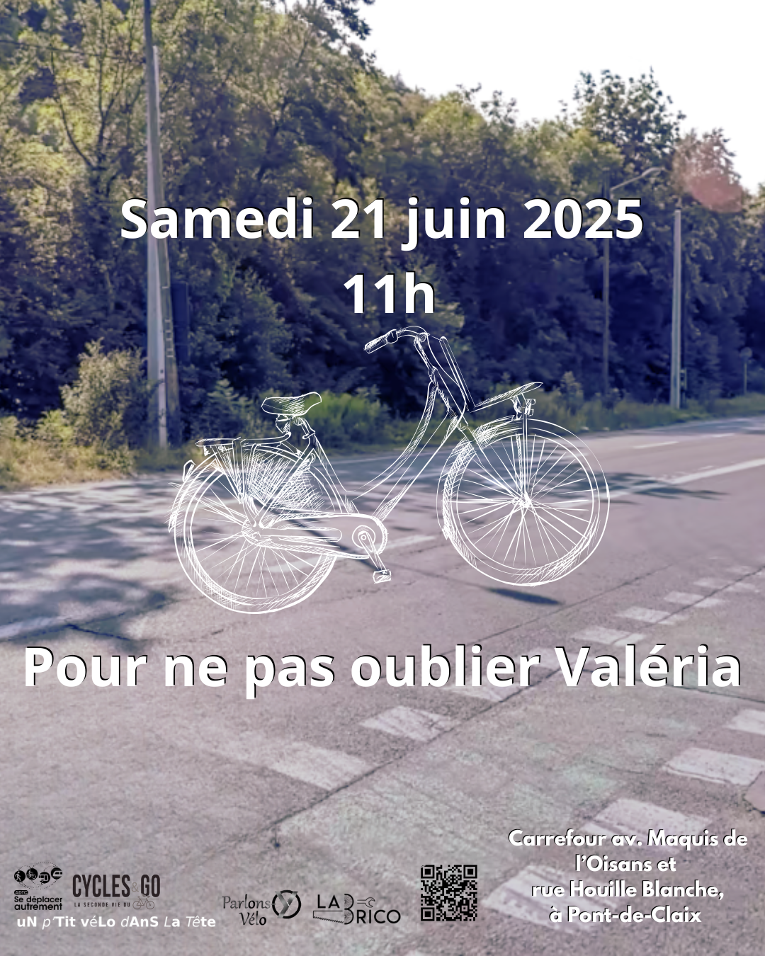 Commémoration « Vélo Blanc » Samedi 21 juin 2025 11h-11h30 Pont-de-Claix