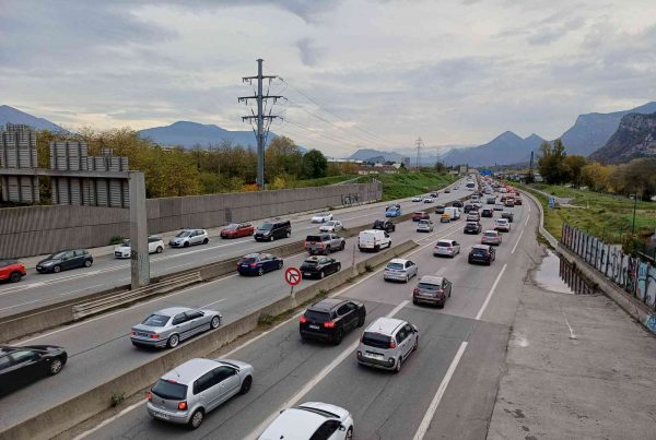 L'A480 au Rondeau vue en direction du sud.